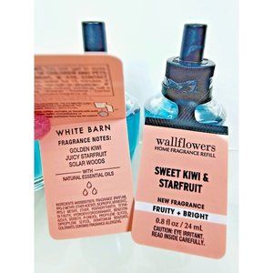 3 SWEET KIWI STARFRUIT Bath Body Works Wallflower Plug In Bulb Refill